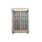 Steele Canvas Basket 20 BU Permanent Truck Blue Vinyl w/Grey Vinyl - 6in Casters 9220VBLUVGRYW6 - alternate 5